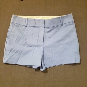 Ann Taylor LOFT Riviera Shorts Womens 6 Blue Cotton Blend Stretch Casual Summer